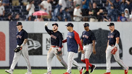BSJ Game Report: Yankees 3, Red Sox 1 (6) - Yankees earn first win vs. Sox in crazy game  taken At Yankee Stadium  (Red Sox)